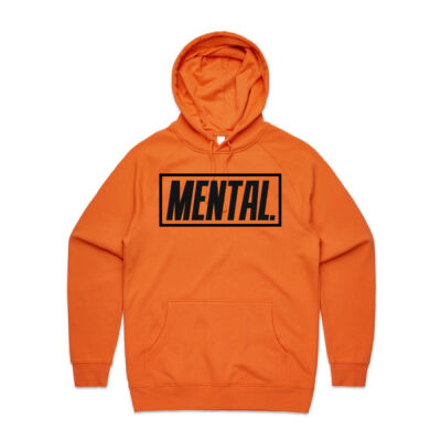 Mens White Box Logo Hoodie  Thumbnail